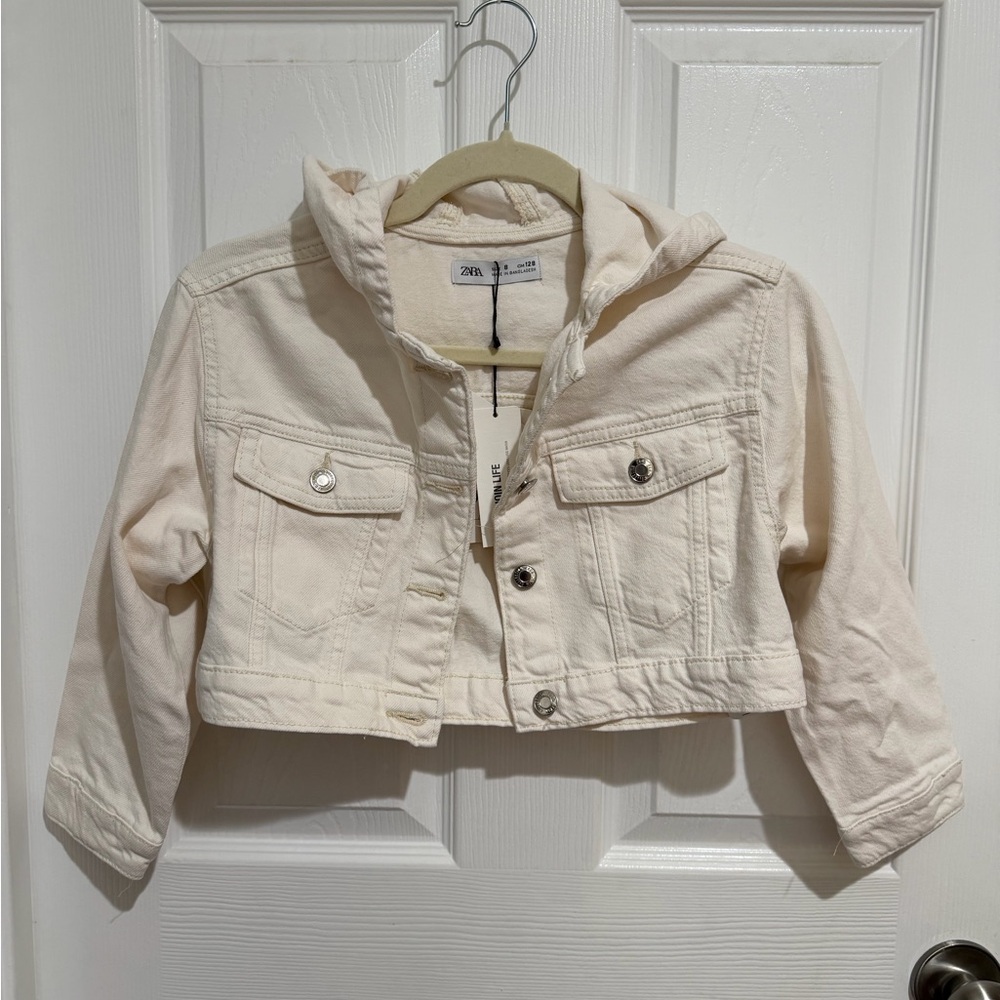 Zara Kids Off-White Jean Jacket